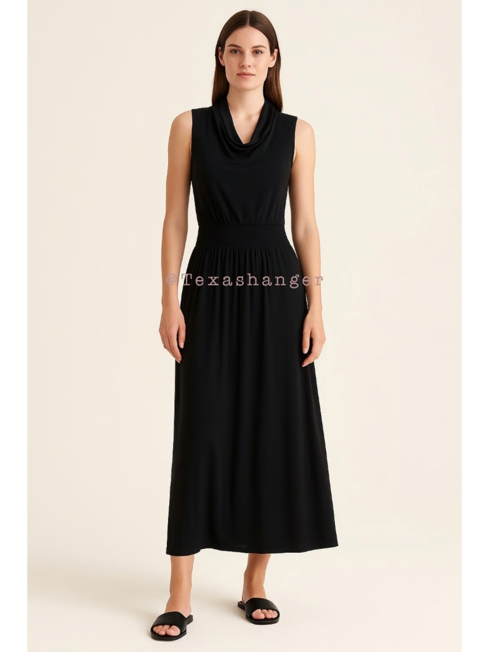 Theory NWT SL Cowl Neck Dress S Small Black